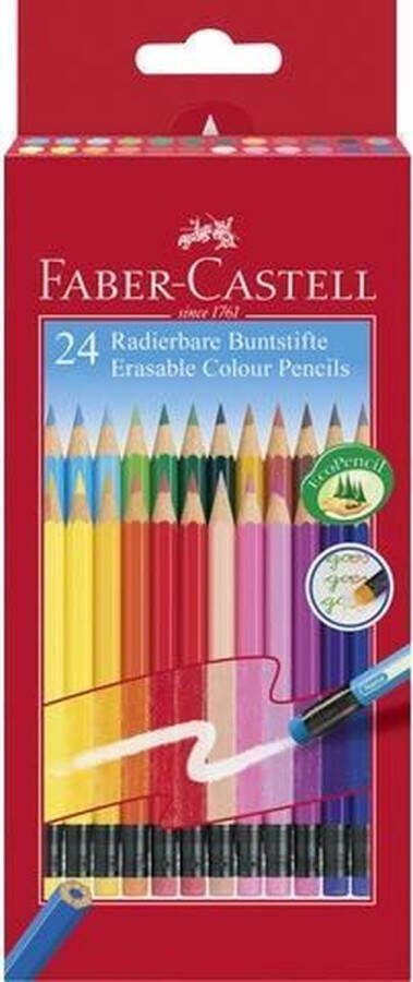 Faber-Castell kleurpotloden etui 24 stuks uitwisbaar met gum FC-116625