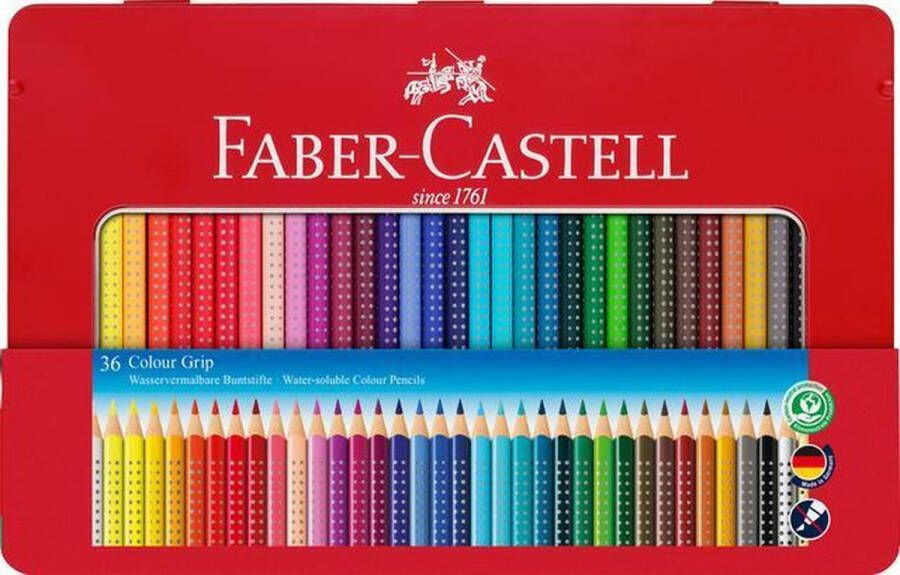 Faber Castell Kleurpotlood Faber-Castell GRIP metalen etui a 36 stuks