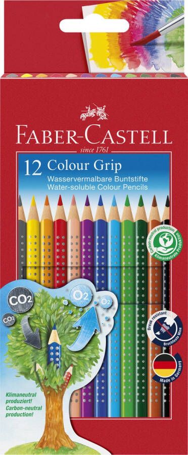 Paagman kleurpotlood Faber Castell GRIP kartonnen etui a 12 stuks