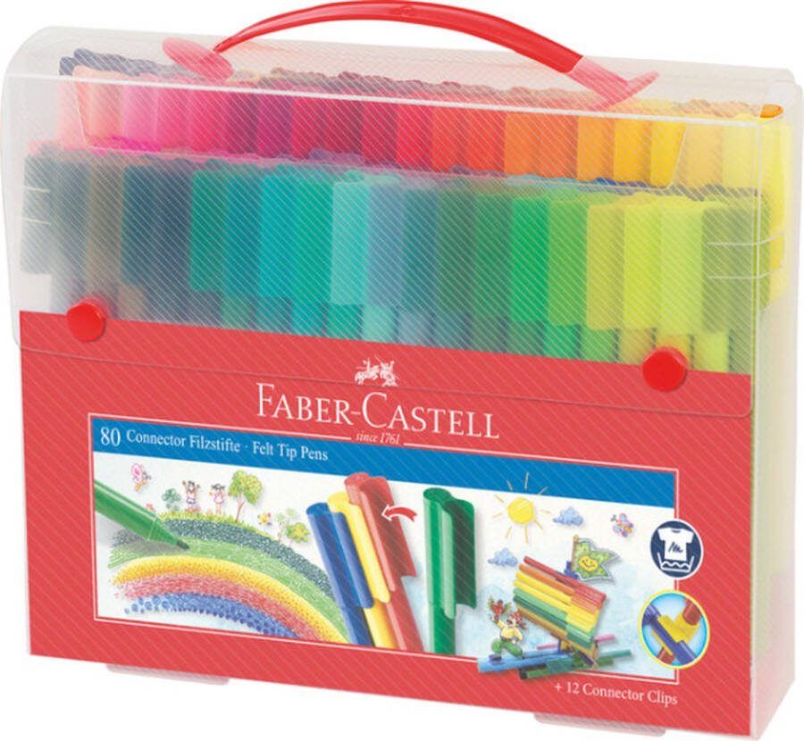 Faber-Castell Kleurstift connector cadeauset 80st 12 stuks