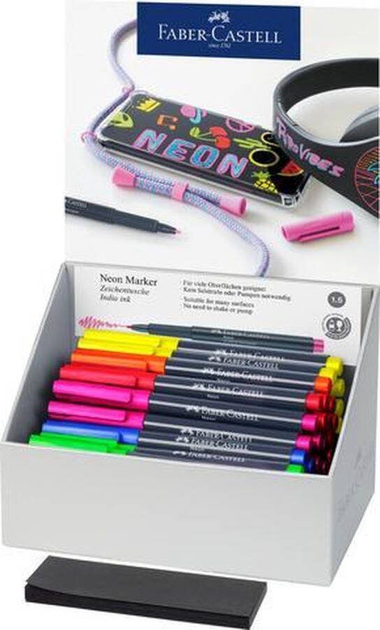 Faber-Castell markers Neon display 60 stuks assorti kleuren FC-160860