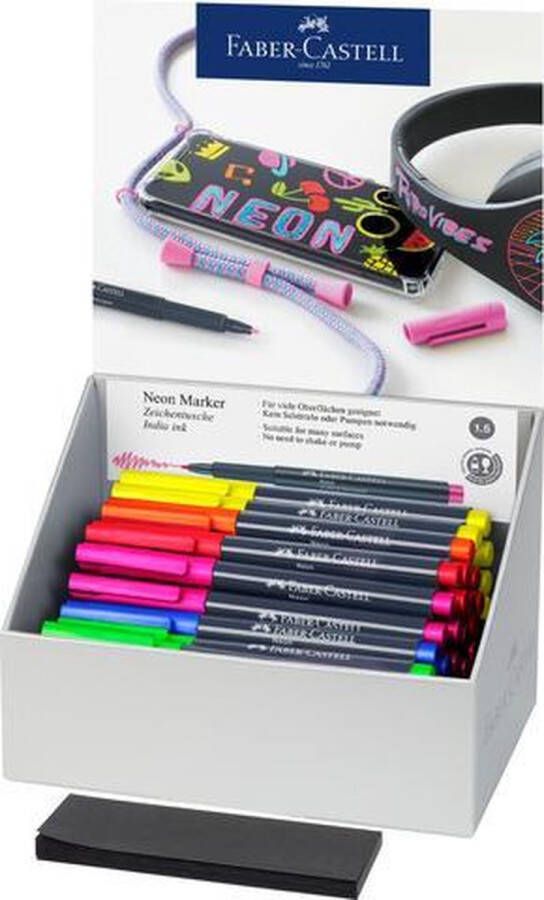 Faber-Castell Markers Neon display assorti kleuren 60 stuks FC-160860