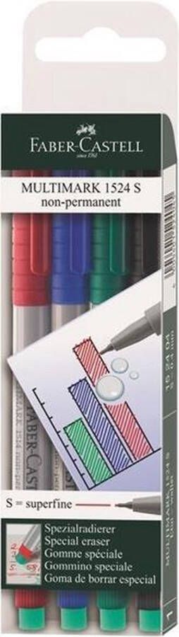 Faber-Castell non-permanent marker Multimark S 4-delig FC-152404