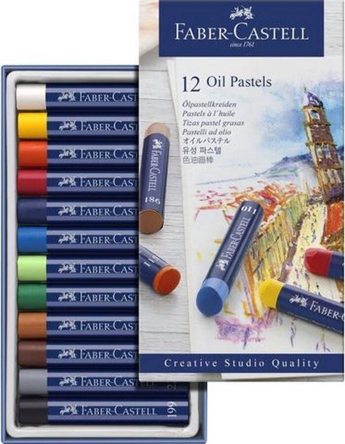 Faber-Castell oliepastels Creative Studio 12 stuks assorti kleuren FC-127012