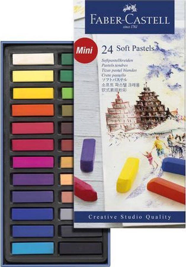 Faber-Castell pastelkrijt halve lengte 24 stuks FC-128224