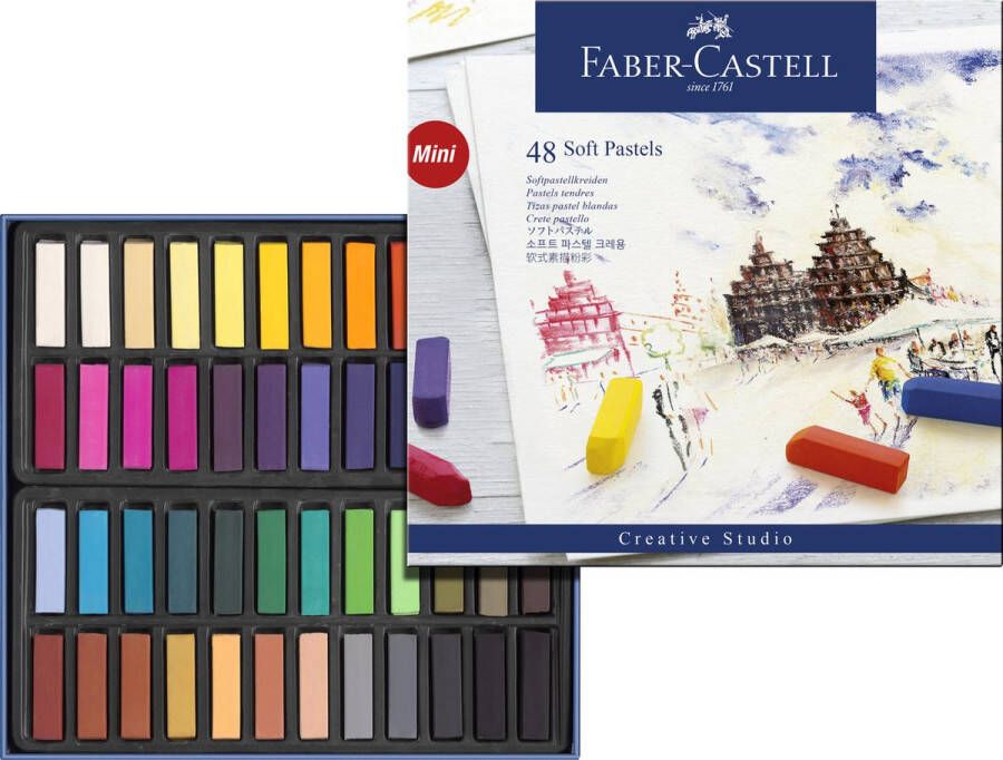 Faber-Castell pastelkrijt halve lengte 48 stuks FC-128248