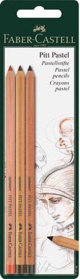 Faber-Castell pastelpotloden Pitt 3 stuks op blister FC-112797