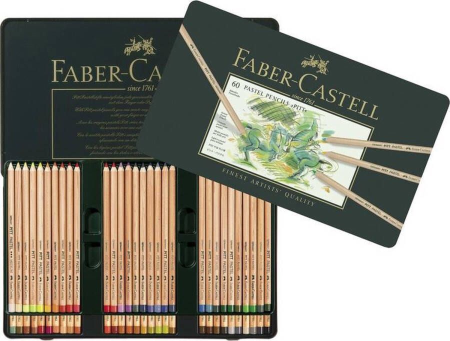 Faber-Castell pastelpotloden Pitt blik 60 stuks FC-112160