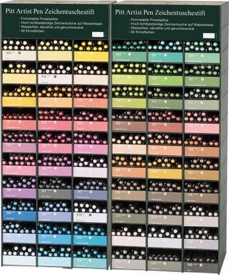 Faber-Castell Pit Artist Pen vulling FC-167 60 kleuren a 10 stuks