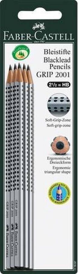 Faber-Castell Potlood FC Grip 2001 HB 6st. op blister
