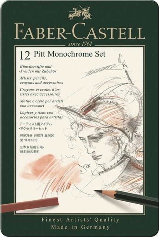 Faber-Castell potloodset Pitt Monochrome 12-delig FC-112975