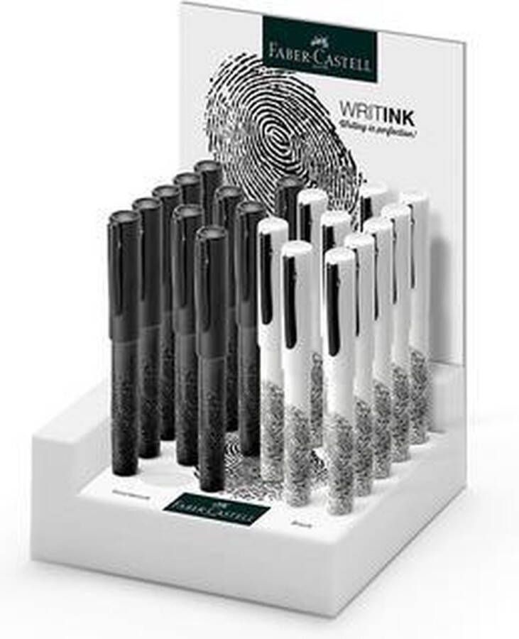 Faber-Castell rollerball WRITink Print display 20 stuks zwart wit