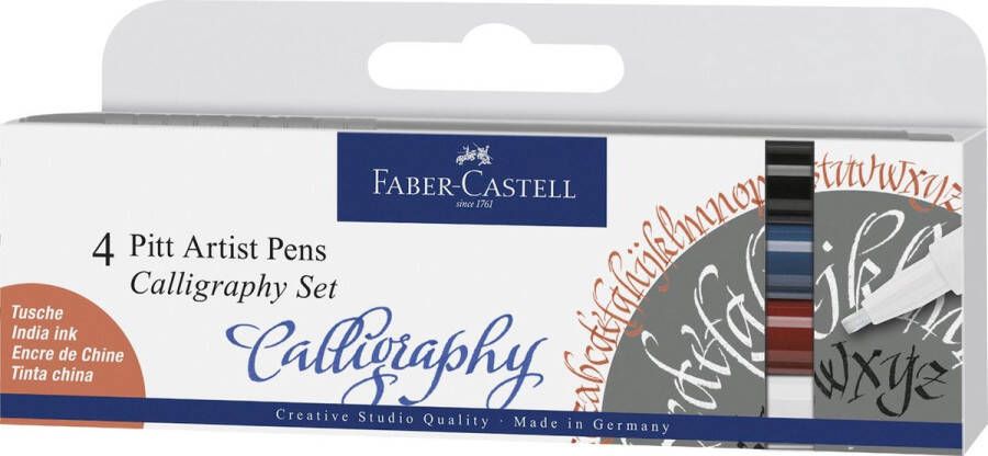 Faber-Castell tekenstift Pitt Artist Pen kalligrafieset van 4st FC-167504