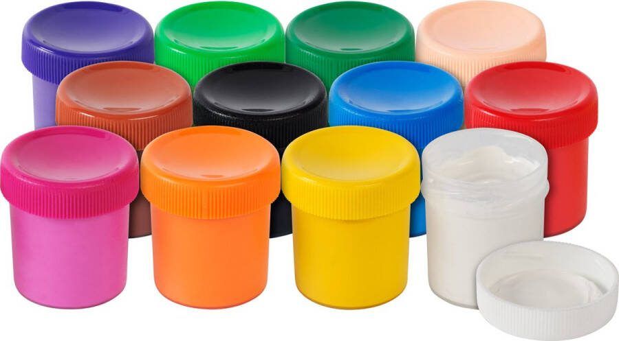 Faber-Castell verf Tempera-Gouache 12 kleuren potjes 20ml FC-121050