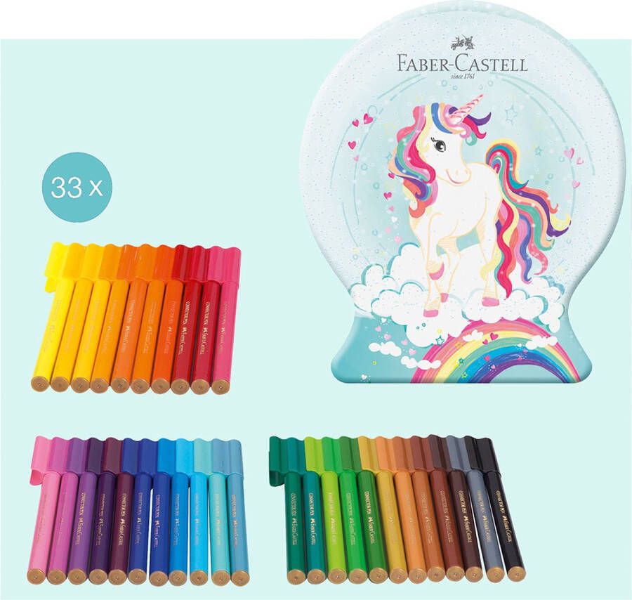 Faber-Castell viltstiften Connector Snow globe Unicorn 33 stuks FC-155544