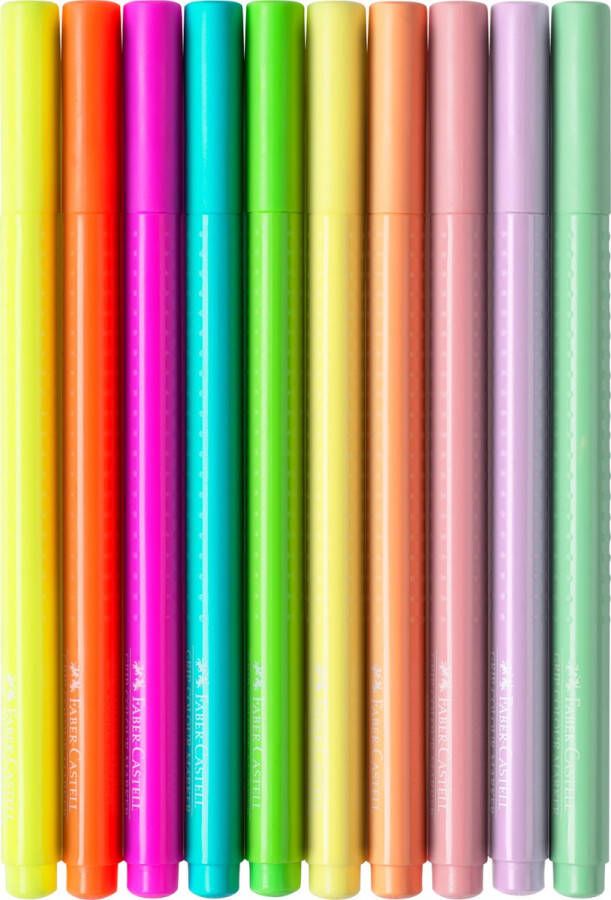 Faber-Castell viltstiften Grip 10 stuks Neon en Pastel FC-155312