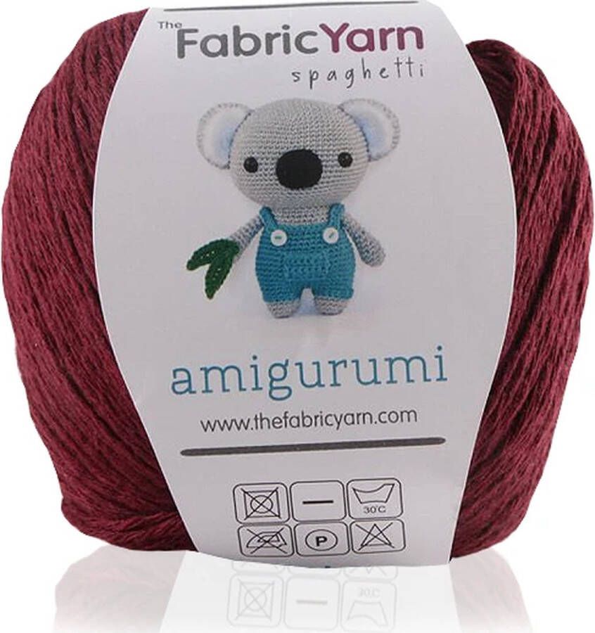 Fabrik The Fabric Yarn Amigurumi Garen Baby Breigaren 100% Katoen 1 Stuk Bordeaux Slim Cotton Garen 200 Meter