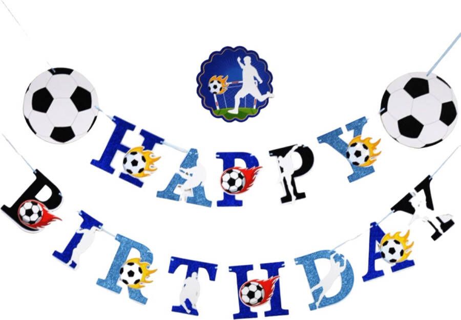 Fabs World Papieren slinger happy birthday Voetbal blauw