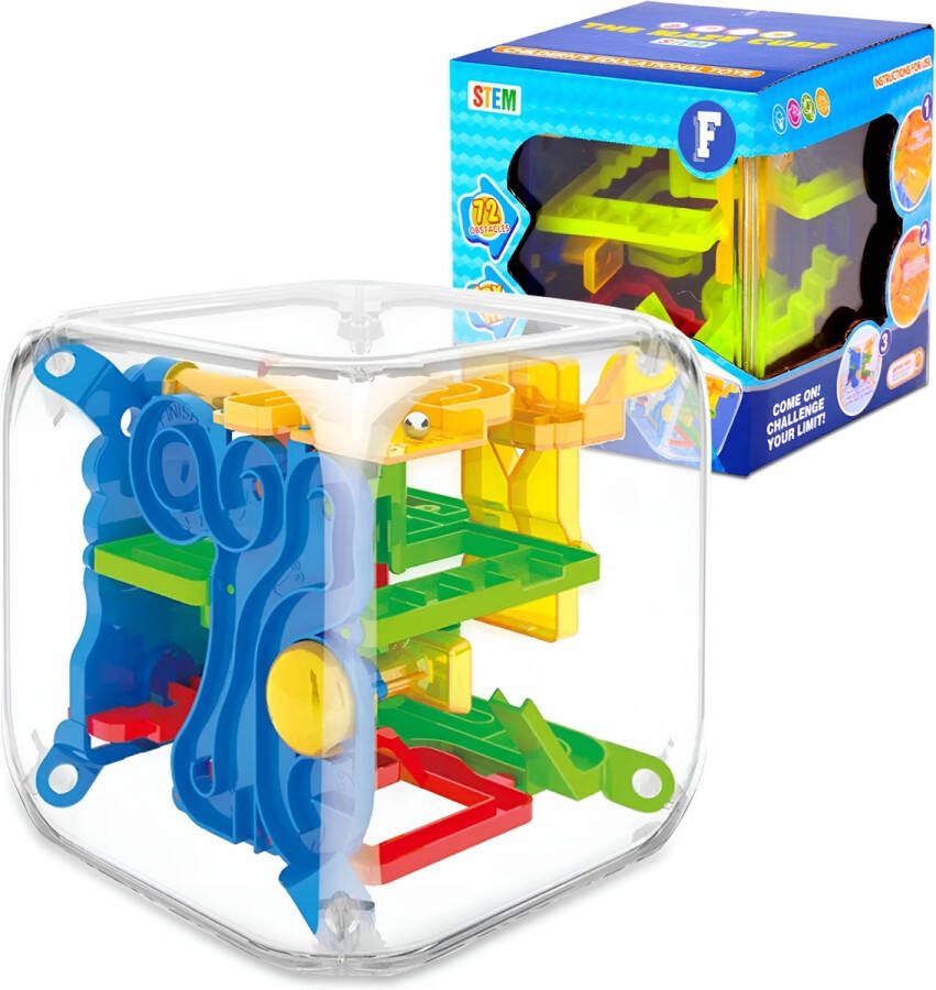 Fabula Maze Cube Kubus Speed Cube Breinbreker voor Volwassenen en Kinderen Nieuwste Versie 2023 Ø14cm