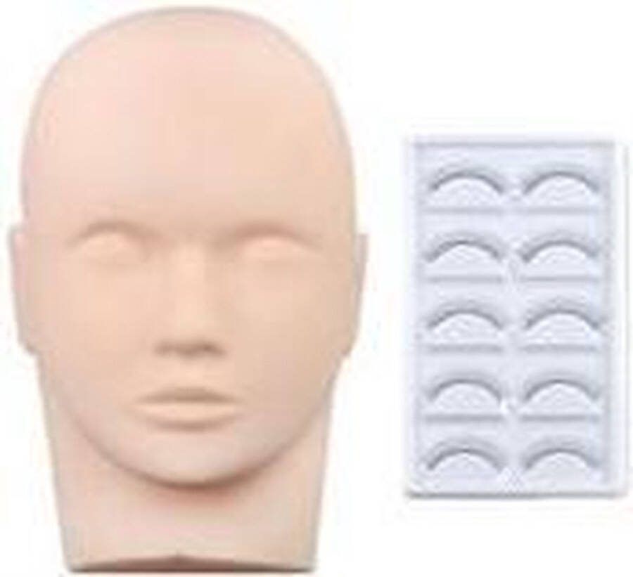Fabulashes Wimperextensions Oefenhoofd incl. oefenwimpers Nepwimpers