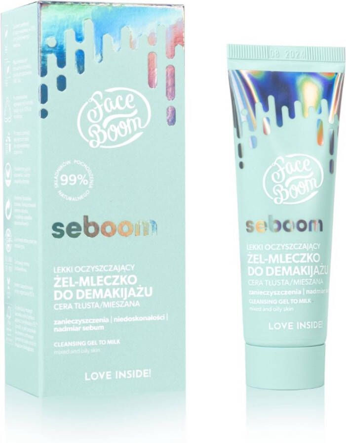 Face Boom Seboom lichte reinigingsgel-melk make-up remover Conscientious Assistant 45g