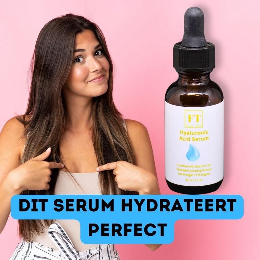 Facial Treat Hyaluronzuur Serum 30 ml 1 + 1 Gratis Verrijkt met Vitamine C & E Hydrateert Uitstekend Nachtcrème