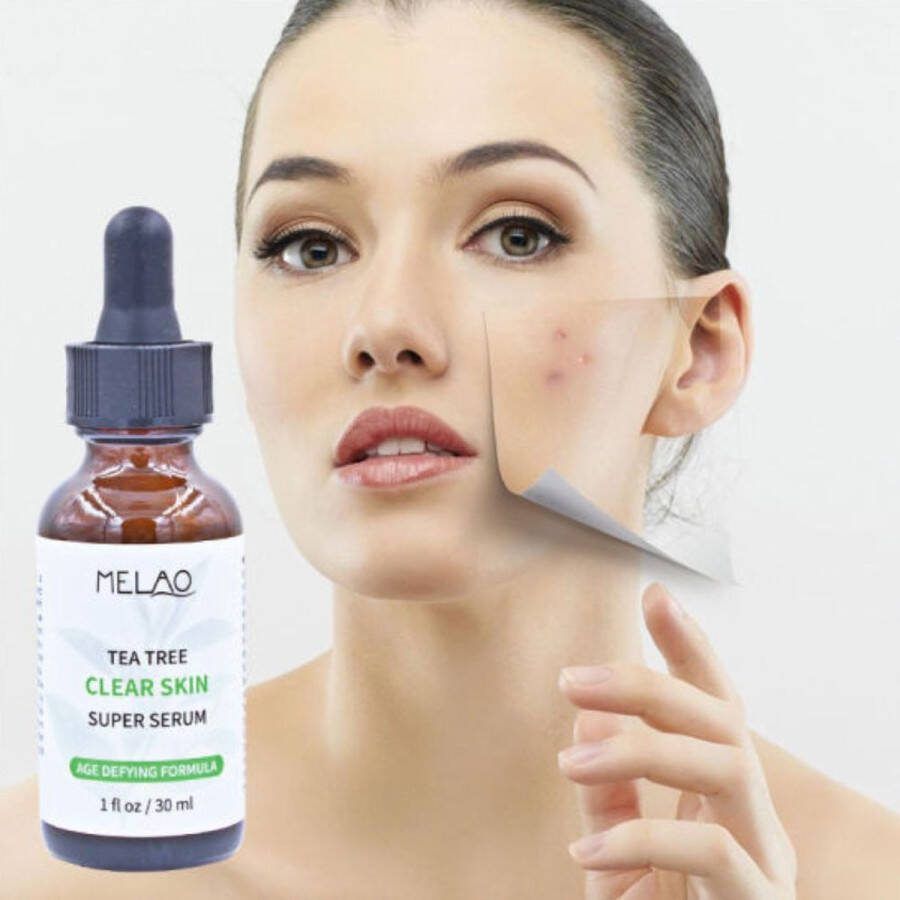 Facial Treat Tea Tree Serum (1 + 1 Gratis) Heldere Huid Vitamine E Niacinamide Retinol Hyaluronzuur Salicylzuur Dagcrème