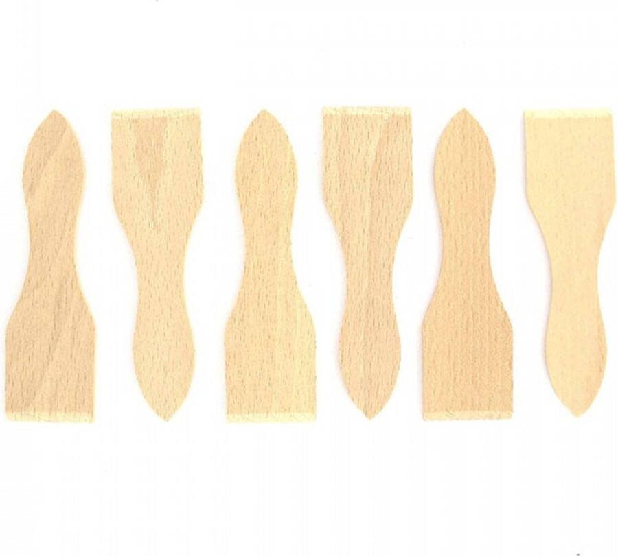 Fackelmann Gourmet spatels Set van 6 FSC Fackelman houten raclette spatels Houten spatels