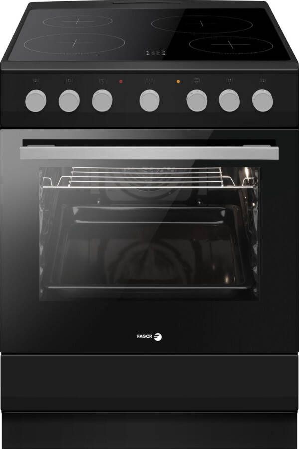 Fagor FACV3004N Keramisch fornuis 60 cm B Matzwart -Katalyse Hetelucht 9 Ovenfuncties