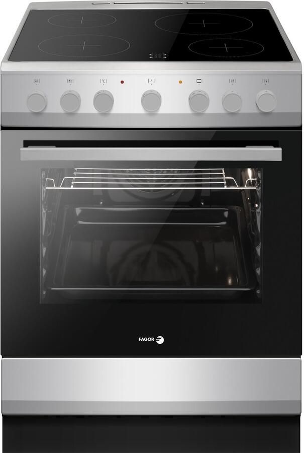 Fagor FACV3004S Keramisch fornuis met aangesloten 1 Fasekabel Zilver 9 Ovenfuncties