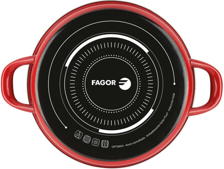 FAGOR Kookpot Optimax Rood Geëmailleerd Staal (Ø 20 x 10 cm)