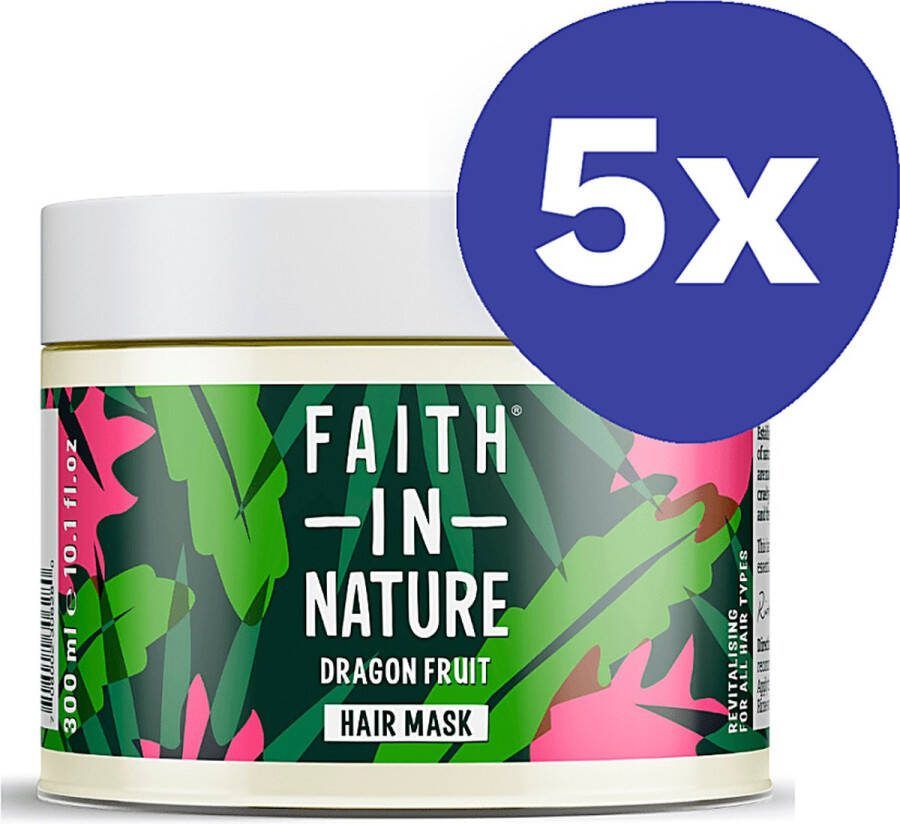 Faith In Nature Dragon Fruit Revitaliserend Haarmasker (5x 300ml)