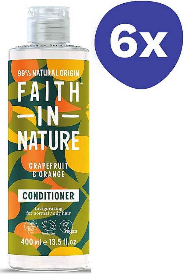 Faith In Nature Grapefruit & Sinaasappel Conditioner (6x 400ml)