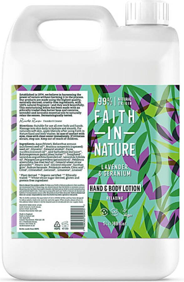 Faith In Nature Hand & Bodylotion Lavendel 5 liter