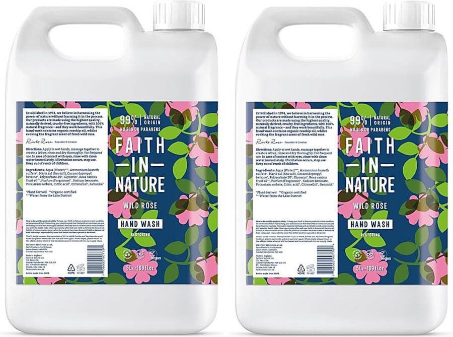 Faith In Nature Handzeep Wilde Rozen 2x 5L