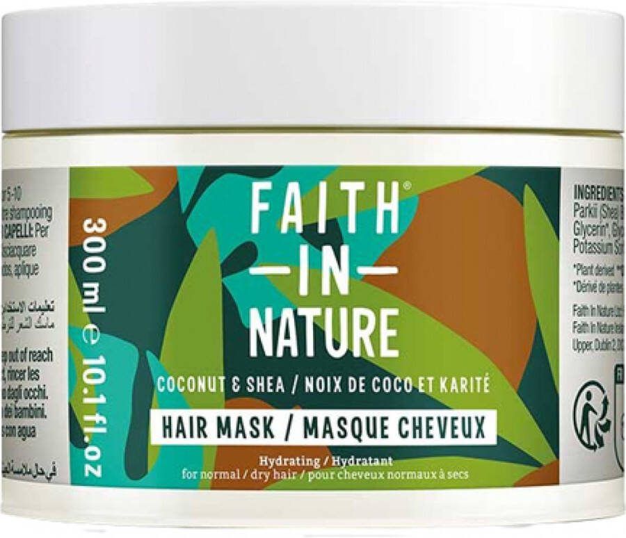 Faith In Nature Kokosnoot Shea Haarmasker Normaal tot Droog Haar 300 ml