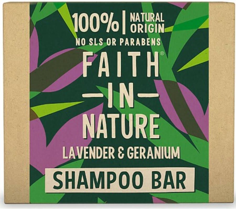 Faith In Nature Shampoo Bar Lavendel & Geranium 85 gr