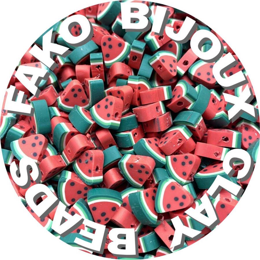 Fako Bijoux Klei Kralen Watermeloen Rood Figuurkralen Kleikralen 10mm 1000 Stuks Bulk