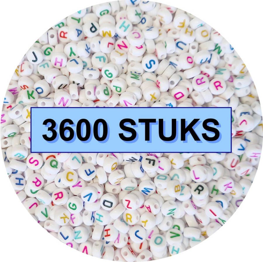 Fako Bijoux Letterkralen Rond Bulk Letter Beads Alfabet Kralen Sieraden Maken 3600 Stuks Goud