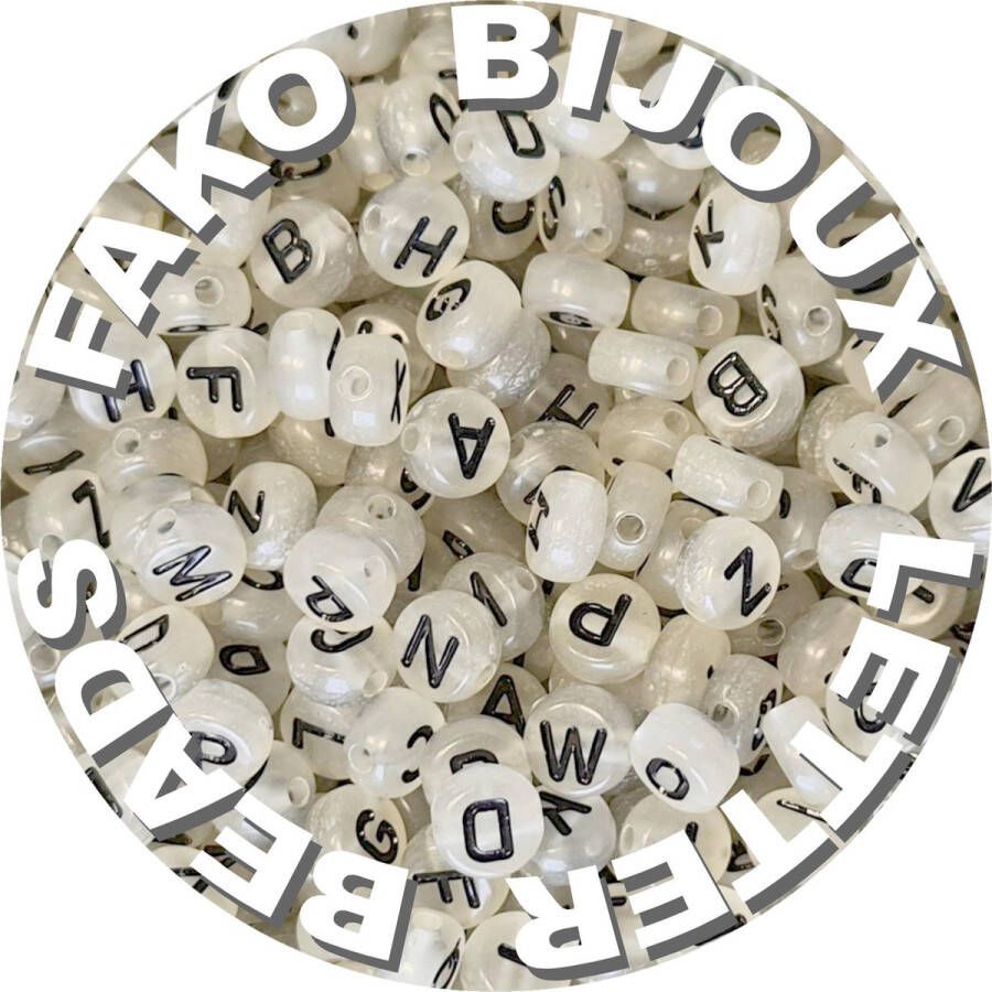 Fako Bijoux Letterkralen Rond Letter Beads Alfabet Kralen Sieraden Maken 7mm 500 Stuks Goud