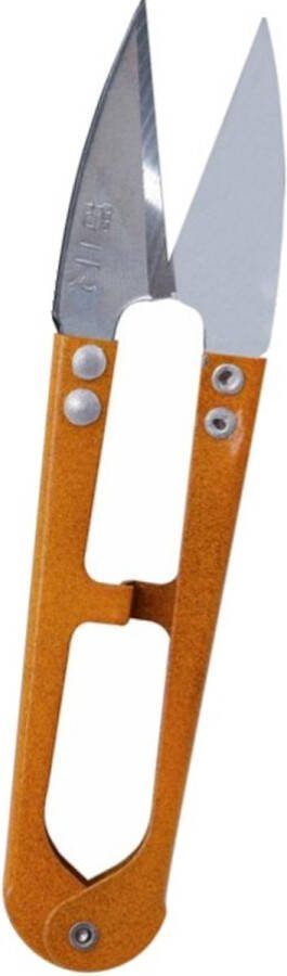 Fako Bijoux Sieraden Schaartje Schaar Voor Sieraden Maken Naaidoos Schaartje Kruidenschaar Stofschaar Bloemensnijder Bonsai Schaar 10.5cm Geel