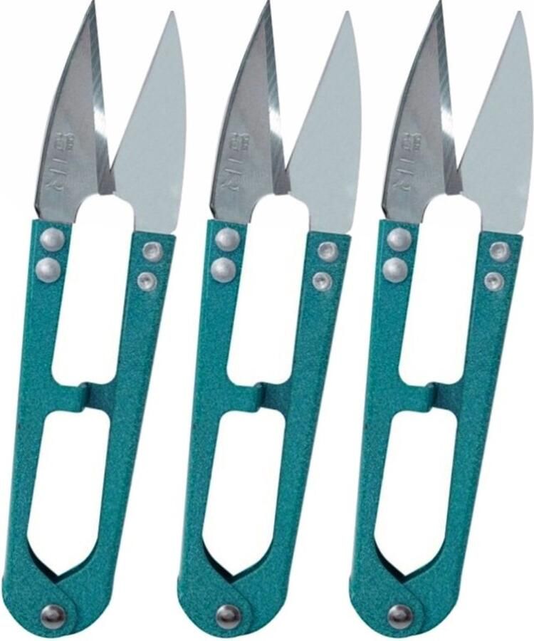 Fako Bijoux Sieraden Schaartje Schaar Voor Sieraden Maken Naaidoos Schaartje Kruidenschaar Stofschaar Bloemensnijder Bonsai Schaar 10.5cm 3 Stuks Groen