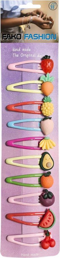 Fako Fashion 10 Haarspeldjes Op Kaart Haarclips Voor Meisjes 10 Stuks Bol Fruit