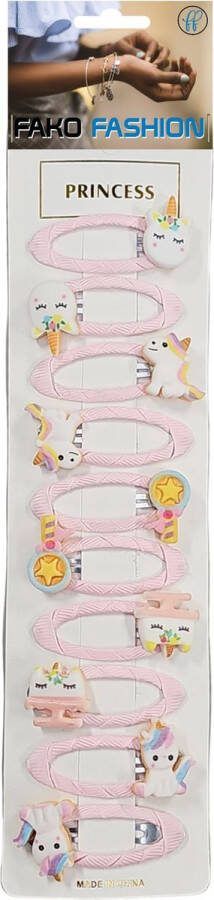 Fako Fashion 10 Haarspeldjes Op Kaart Haarclips Voor Meisjes 10 Stuks Eenhoorn Mix