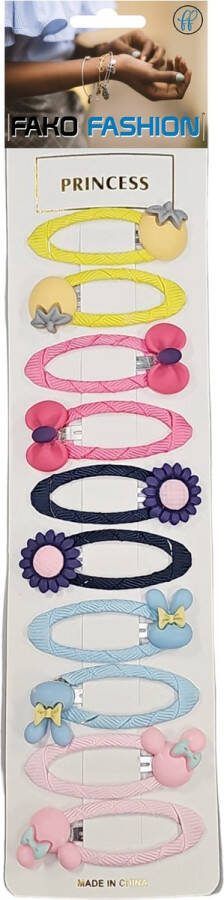 Fako Fashion 10 Haarspeldjes Op Kaart Haarclips Voor Meisjes 10 Stuks Spring Mix