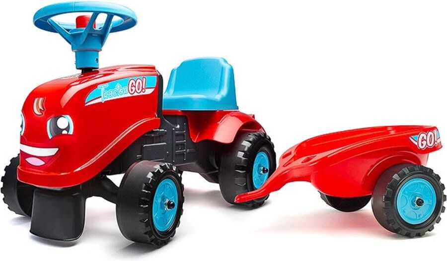 Falk Tractor GO Rood met aanhanger vanaf 1 jaar