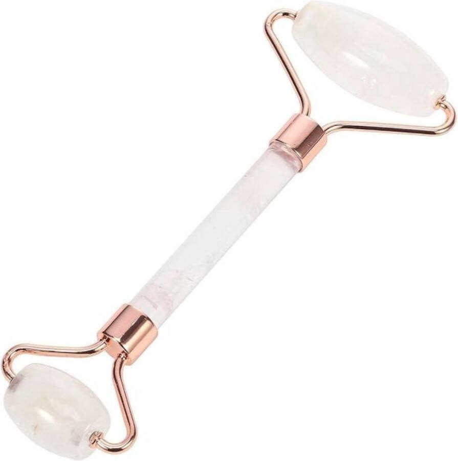 Falkann White Quartz Gezichtsroller Jade Roller 100% Natuurlijke Steen Anti-Aging Rimpelvermindering Inclusief Luxe Bewaar Geschenk Doos