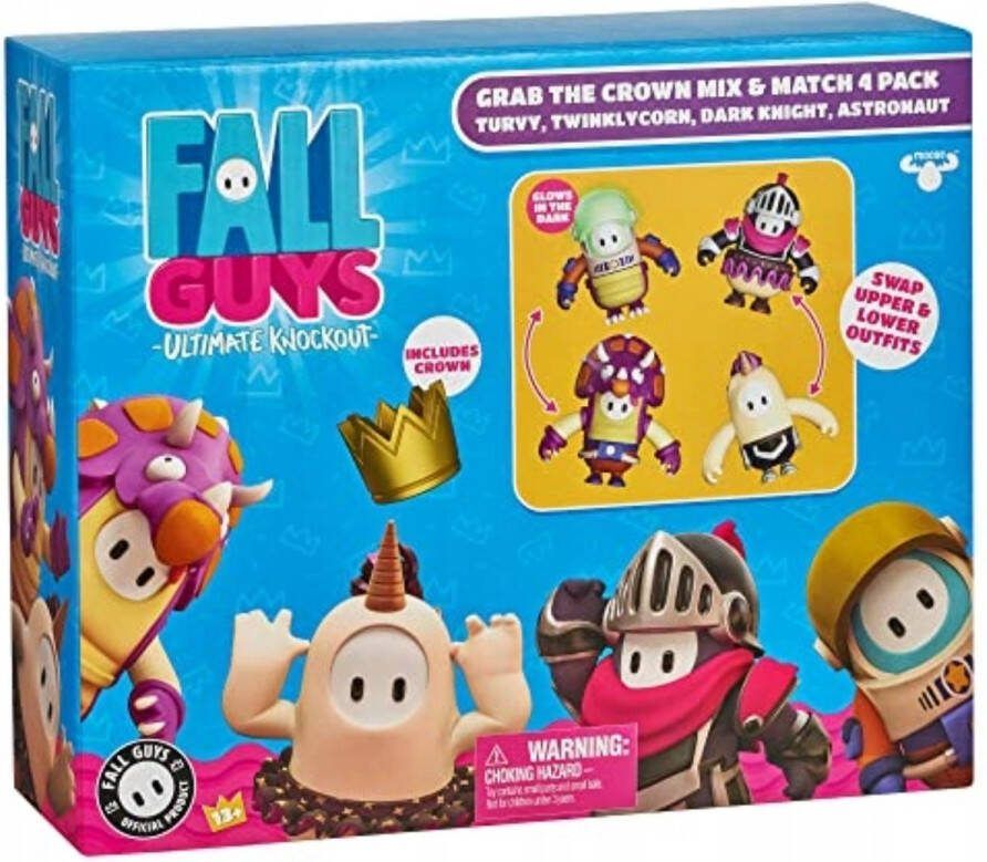 Fall Guys actiefiguren 4-pack Videogame serie 10 cm groot Speelfiguren voor fans