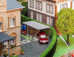 Faller Carport modelbouwsets hobbybouwspeelgoed voor kinderen modelverf en accessoires