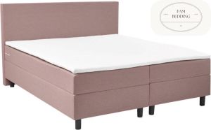 FAM BEDDING 2 Persoons Boxspring Rolene Roze 160x200